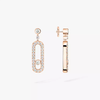 Move Uno Stud Pink Gold Diamond Earrings