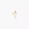 Move Uno Pavé Single Stud Yellow Gold Diamond Earrings