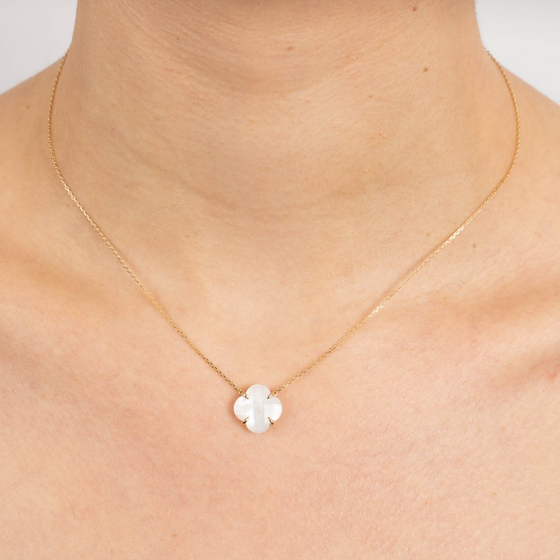 Necklace, Mother Of Pearl, Yellow Gold