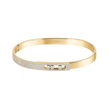  Move Noa Semi Pavé Bangle SM Yellow Gold Diamond Bracelet