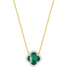 Collier, Mini Agate Verte, Diamants, Or Jaune