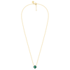 Necklace, Mini Green Agate, Diamonds, Yellow Gold