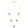 Necklace, Topaz Blue London, Yellow Gold
