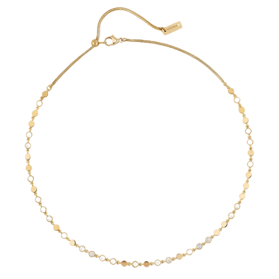 Yellow Gold Diamond Necklace D-Vibes SM