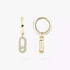 Move Uno hoop earrings Yellow Gold Diamond Earrings