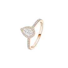  Joy Pear Cut Diamond 0.25ct Pink Gold Diamond Ring
