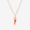 Yellow Gold & Carnelian Horn Charm