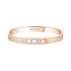 Bracelet Move Noa ciselé, moyen modèle Bracelet jonc diamant en or rose ciselé Move Noa