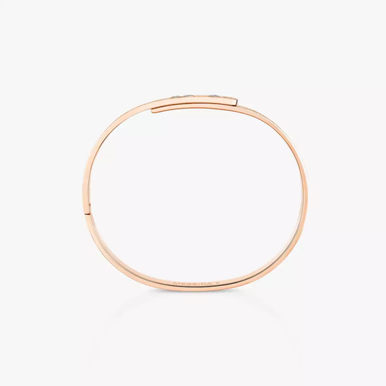 Move Noa Ciselé Bangle Pink Gold Diamond Bracelet