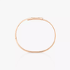 Bracelet Move Noa ciselé, moyen modèle Bracelet jonc diamant en or rose ciselé Move Noa