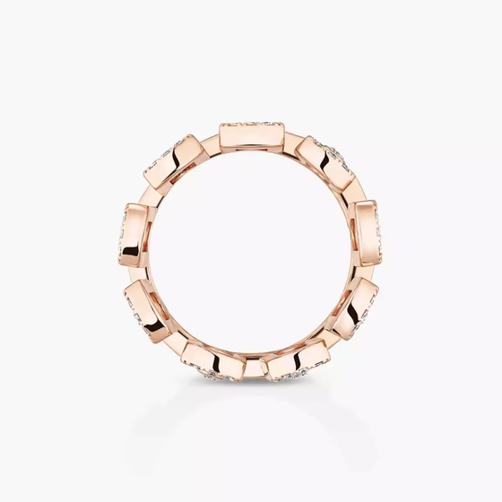 Move Iconica Pavée Bague Diamant Or Rose