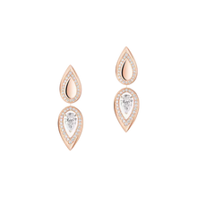  Fiery 0.25ct Pink Gold Diamond Earrings