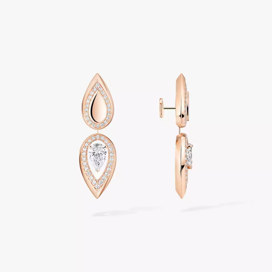 Boucles d'oreilles Fiery 0,25ct Boucles d'oreilles Diamant Or Rose