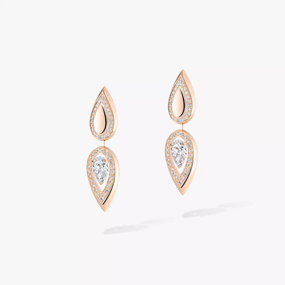 Boucles d'oreilles Fiery 0,25ct Boucles d'oreilles Diamant Or Rose