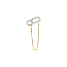  Move Uno Single Chain Earring Yellow Gold Diamond Earrings