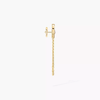 Move Uno Single Chain Earring Yellow Gold Diamond Earrings