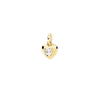 Yellow Gold Heart Charm & Synthetic Sapphire