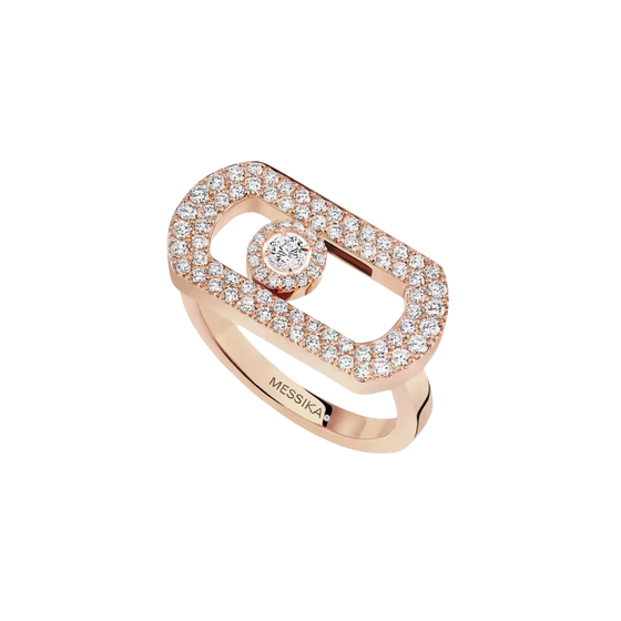 So Move Pavé Pink Gold Diamond Ring