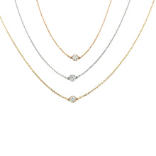  Integrated White Diamond Charm Necklace