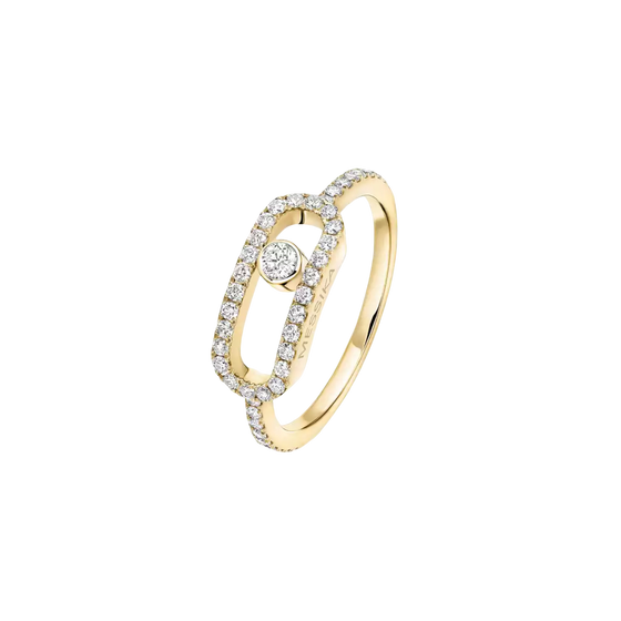 Move Uno Pavé LM Yellow Gold Diamond Ring