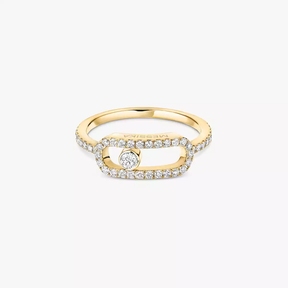 Move Uno Pavé LM Yellow Gold Diamond Ring