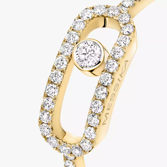 Move Uno Pavé LM Yellow Gold Diamond Ring