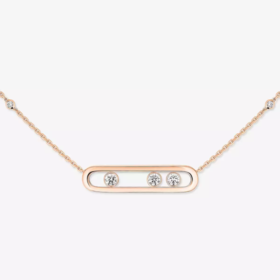 Move Pink Gold Diamond Necklace