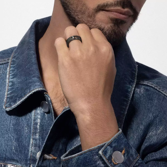 Move Titanium Graphite SM Graphite Titanium Diamond Ring