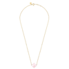 Necklace, Powdery Pink Quartz, Yellow Gold