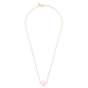 Collier, Quartz Rose Poudre, Or Jaune
