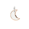 Silver & Rose Gold Xl Moon Charm