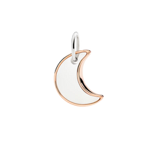  Pendentif Xl Luna Argent Et Or Rose