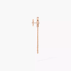 Move Uno Single Chain Earring Pink Gold Diamond Earrings
