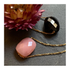 Necklace, Guava Quartz, Yellow Gold