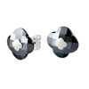 Victoria Studs, Hematite, White Gold