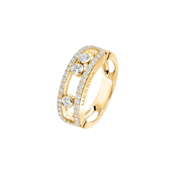 Move Classique Pavé Yellow Gold Diamond Ring