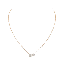  My Twin Toi & Moi Pink Gold Diamond Necklace