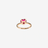 Rose Gold & Synthetic Ruby Heart Ring