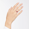 Rose Gold & Synthetic Ruby Heart Ring