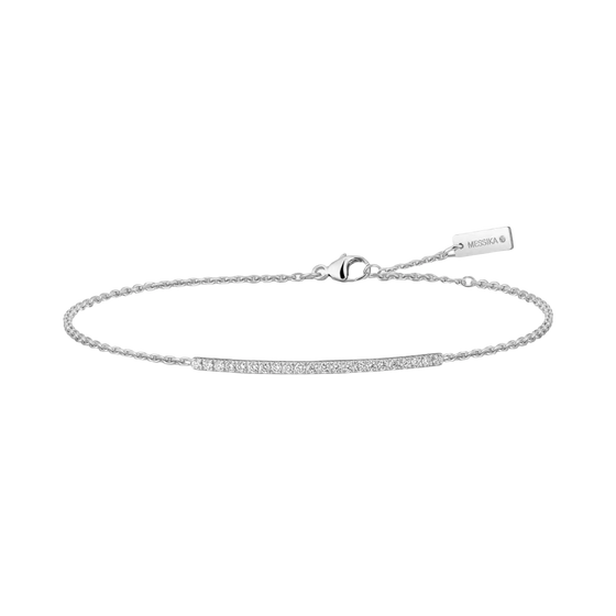 Gatsby Bar White Gold Diamond Bracelet