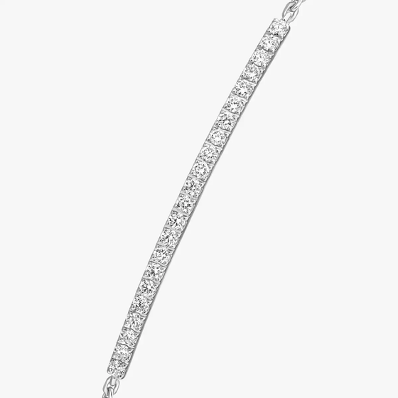 Gatsby Bar White Gold Diamond Bracelet