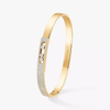 Move Noa half pavé bangle small Yellow Gold Diamond Bracelet