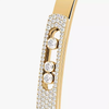 Move Noa half pavé bangle small Yellow Gold Diamond Bracelet