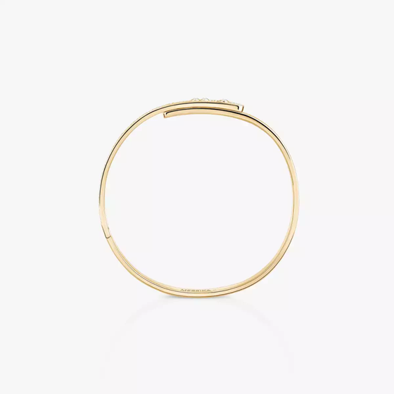 Move Noa Semi-Pavé Bangle SM Yellow Gold Diamond Bracelet