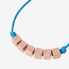 Gold Plated Silver Cube & Cord Bracelet