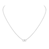 Move Uno necklace, mini model Move Uno necklace in 18-karat white gold, motif set with a moving brilliant-cut diamond in the center.