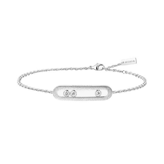 Move Classique Ciselé White Gold Bracelet