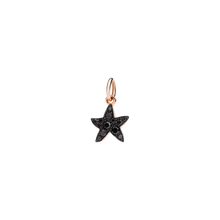  Rose Gold & Black Diamond Star Charm