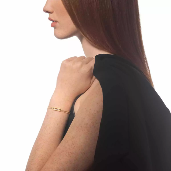 Bracelet cordon beige Messika Care(s) Bracelet Diamant Or Jaune