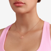 Pendentif Fleur Or Rose Et Saphirs